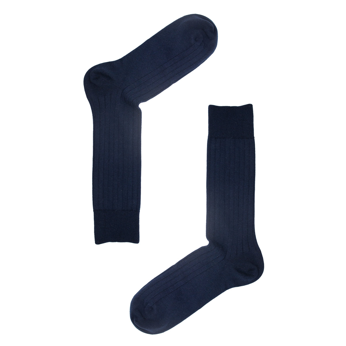 Navy Recycled Rib Mens Socks