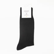 Black Recycled Rib Mens Socks | Sustainable Everyday Style