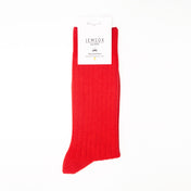 Red Recycled Rib Mens Socks | Eco-Conscious Style & Comfort