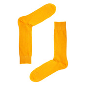 Ochre Recycled Rib Mens Socks | Sustainable Everyday Comfort