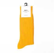 Ochre Recycled Rib Mens Socks | Sustainable Everyday Comfort