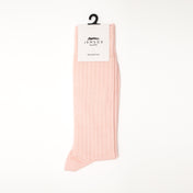 Rose Pink Recycled Rib Mens Socks | Bold, Sustainable Style