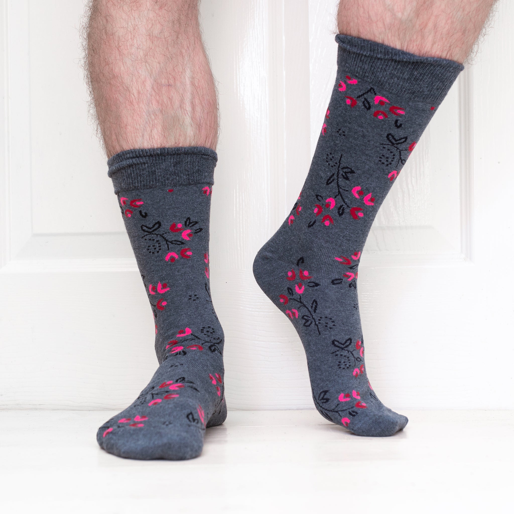 Ditsy Flower Mens Socks - Jemsox