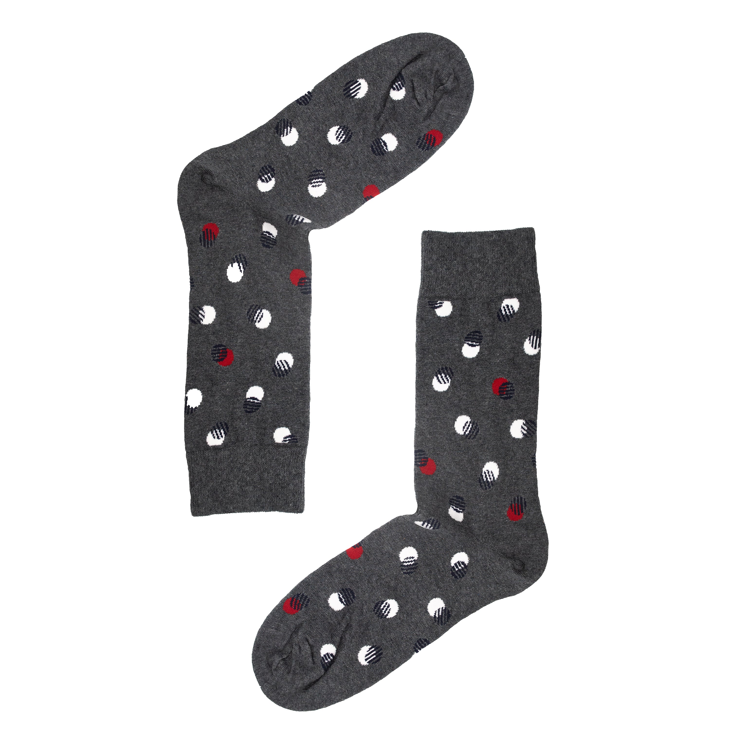 Spot & Stripe Pattern Mens Socks – Organic Cotton