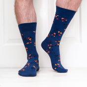 Ditsy Flower Design Mens Socks – Organic Cotton