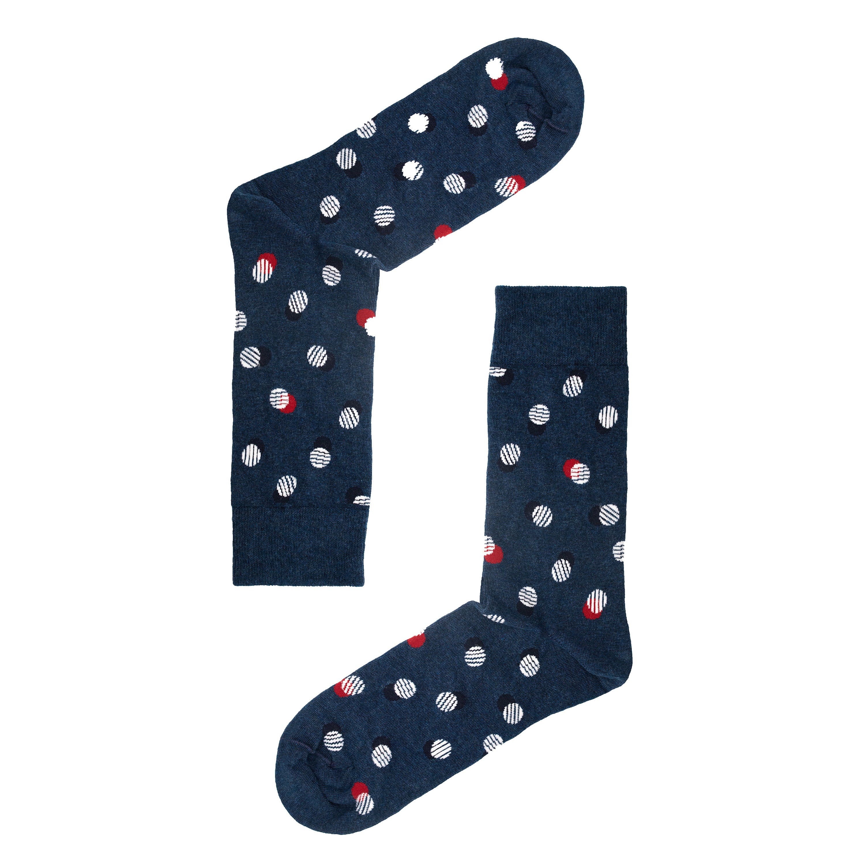 Spot & Stripe Pattern Mens Socks – Organic Cotton