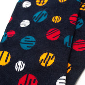 Line Spot Design Mens Socks – Organic Cotton Crew