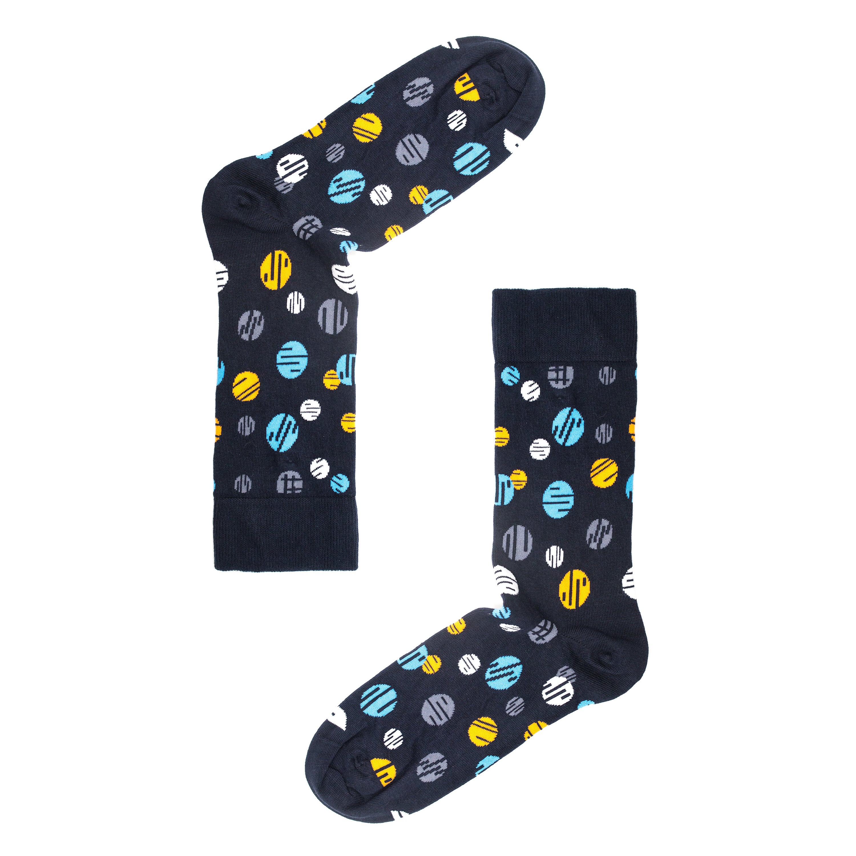 Line Spot Design Mens Socks – Organic Cotton Crew