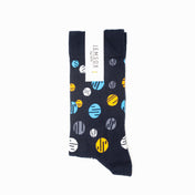 Line Spot Design Mens Socks – Organic Cotton Crew