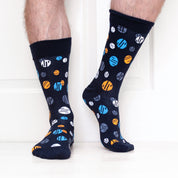 Line Spot Design Mens Socks – Organic Cotton Crew