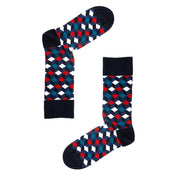 Box Geo Print Mens Socks – Organic Cotton Crew