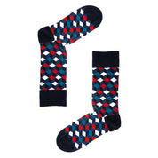 Box Geo Print Mens Socks – Organic Cotton Crew