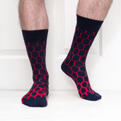Graduated Hexagon Mens Organic Cotton Socks