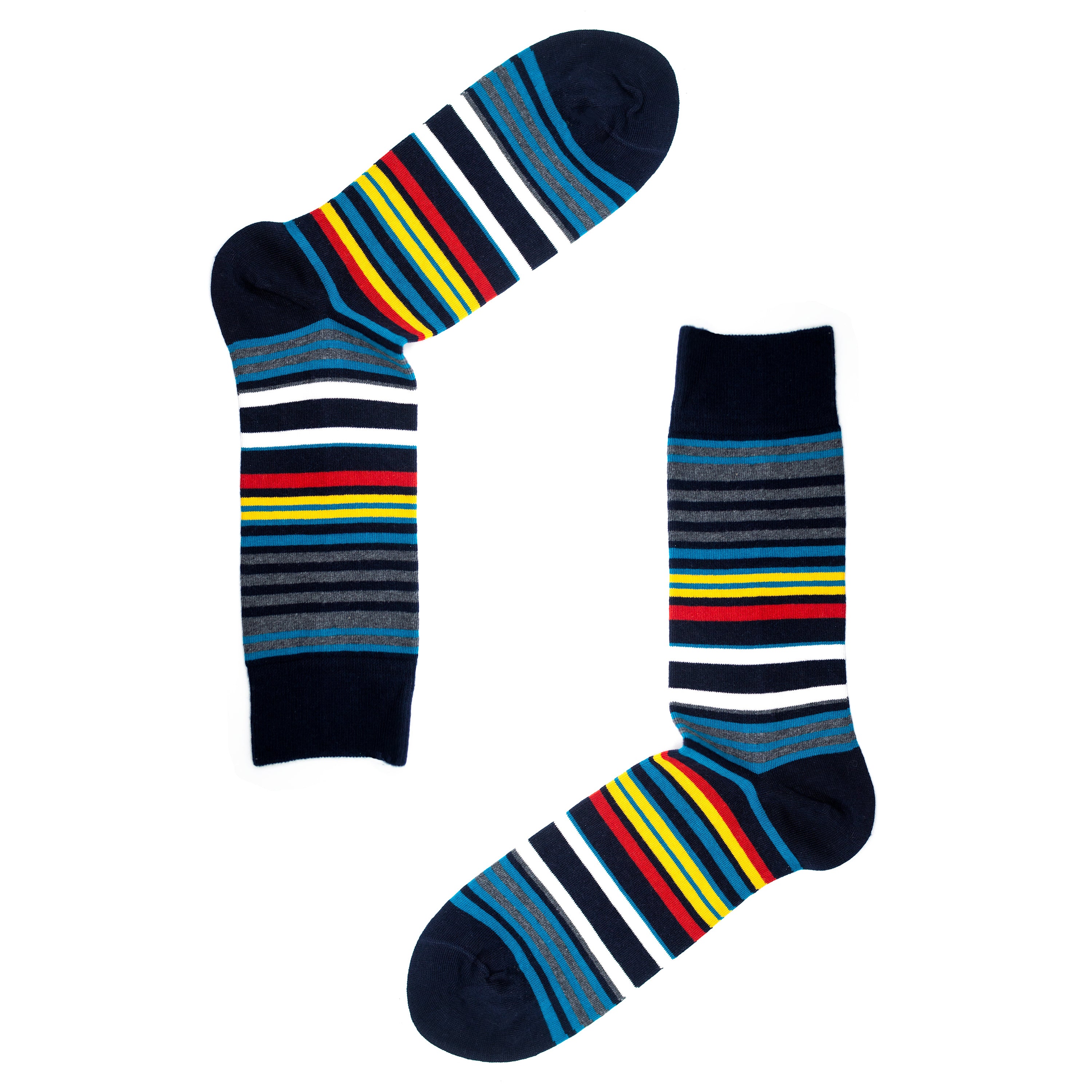Mens Multi-Stripe Socks – Organic Cotton Comfort