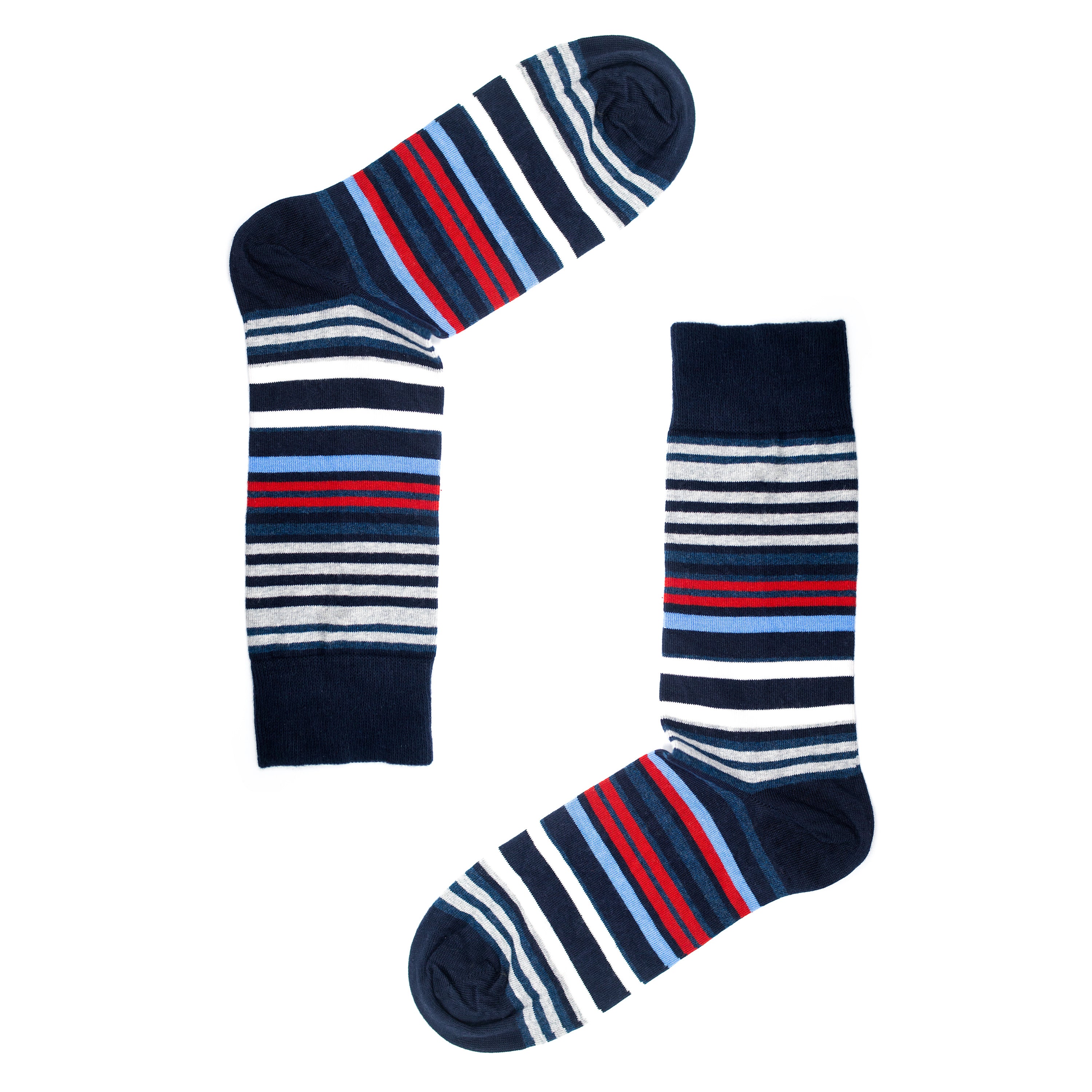 Mens Multi-Stripe Socks – Organic Cotton Comfort