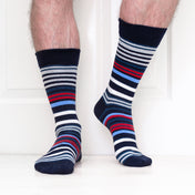 Mens Multi-Stripe Socks – Organic Cotton Comfort