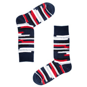 Fuzzy Stripe Mens Socks – Organic Cotton