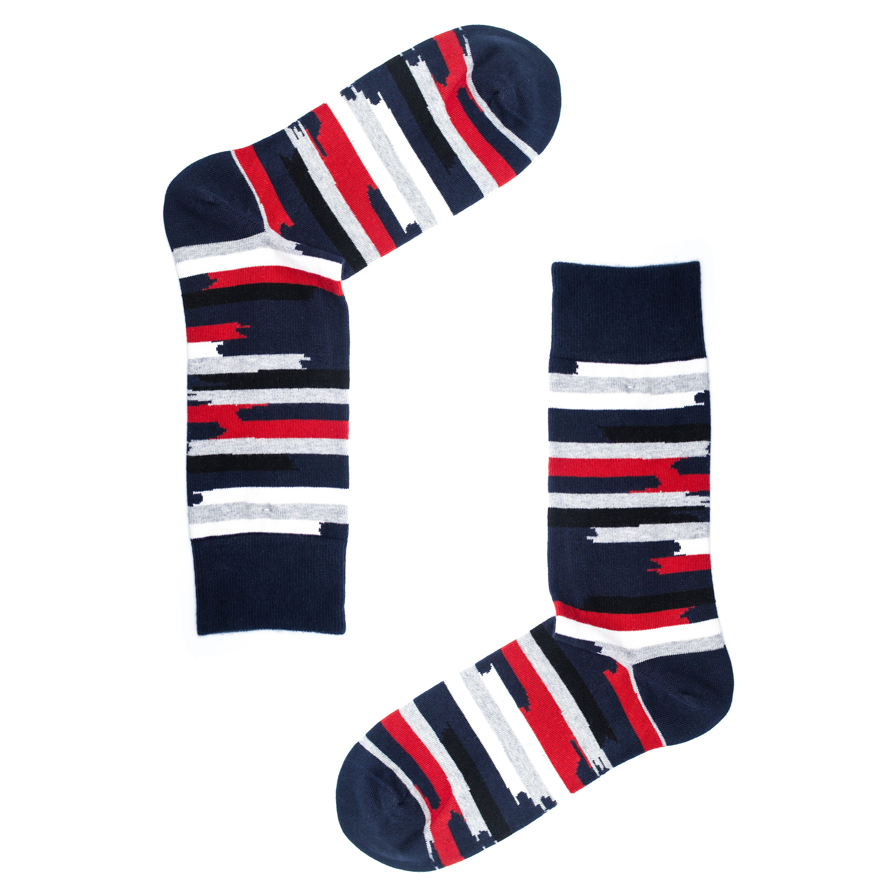Fuzzy Stripe Mens Socks – Organic Cotton