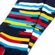 Fuzzy Stripe Mens Socks – Organic Cotton