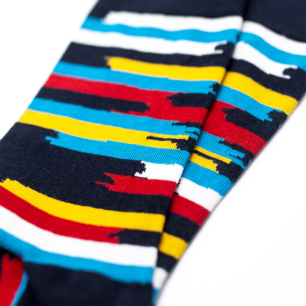 Fuzzy Stripe Mens Socks