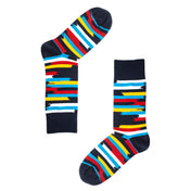 Fuzzy Stripe Mens Socks – Organic Cotton