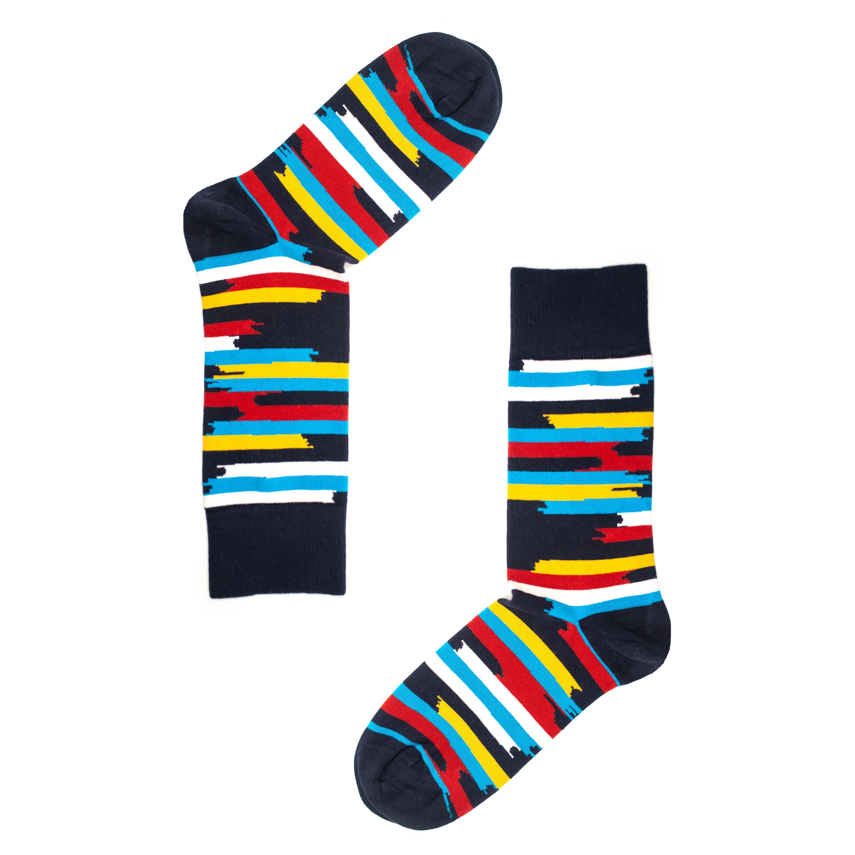 Fuzzy Stripe Mens Socks – Organic Cotton